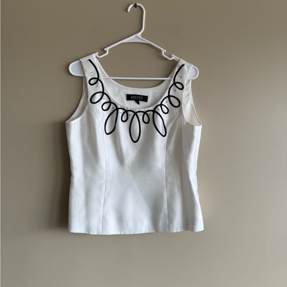 Kasper Tops - Kasper Embellished Taylored Dressy Tank Top
